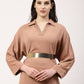 NVR Women Circular Gold-Polished Adjustable Broad Belt | Swadesiicart