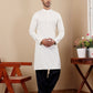 White Viscose Designer Chikankari Embroidery Work Men's Kurta - Mahotsav | Swadesiicart