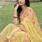 Vamsee Rashmika 2.0 Yellow Georgette Silk Saree - Swadesiicart