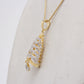Gold-Polished Alloy Bell Shaped American Diamond Necklace Set - The Pari - Swadesiicart