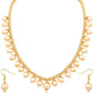 Gold-Polished Alloy Crystal Chain Necklace Set - The Pari - The Pari - Dinesh Associates