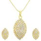Gold-Polished Alloy Rhinestones Studded Pendant Set - The Pari | Swadesiicart