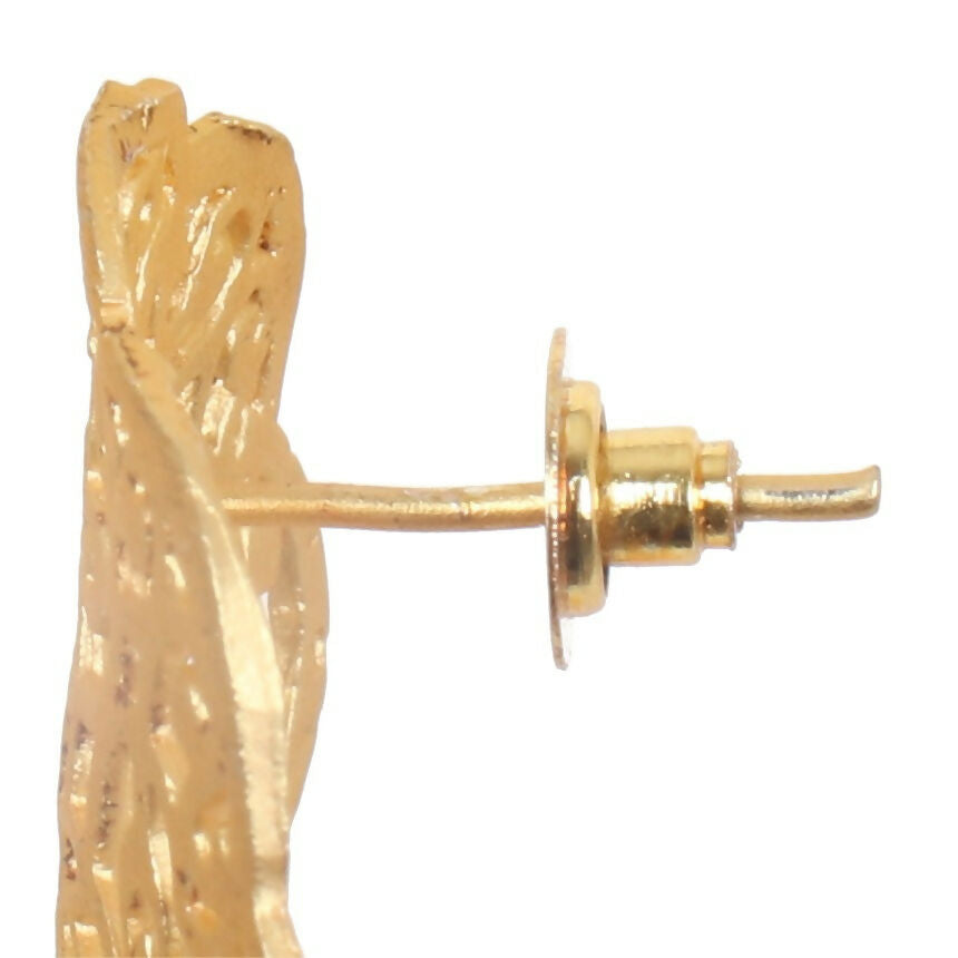 Joban Fashion Women Matte Gold Brass Jhumka | Swadesiicart