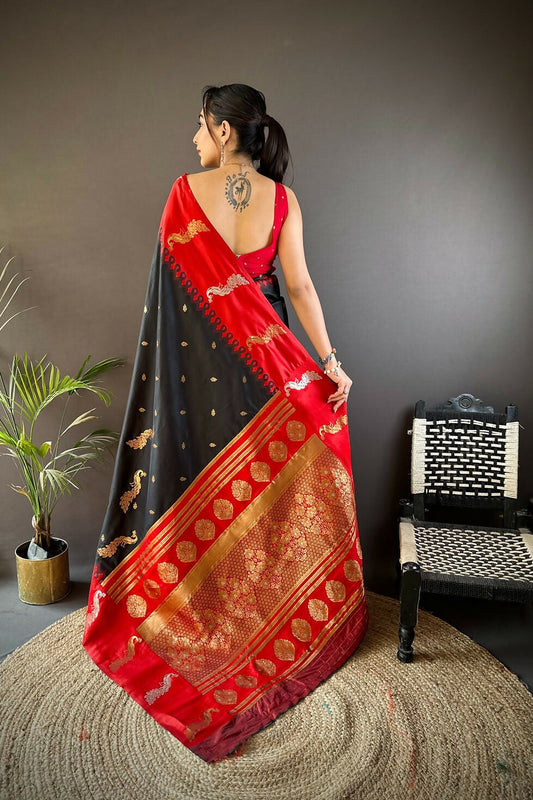 Joban Fashion Green Peacock,Butti Banarasi Silk Sarees | Swadesiicart