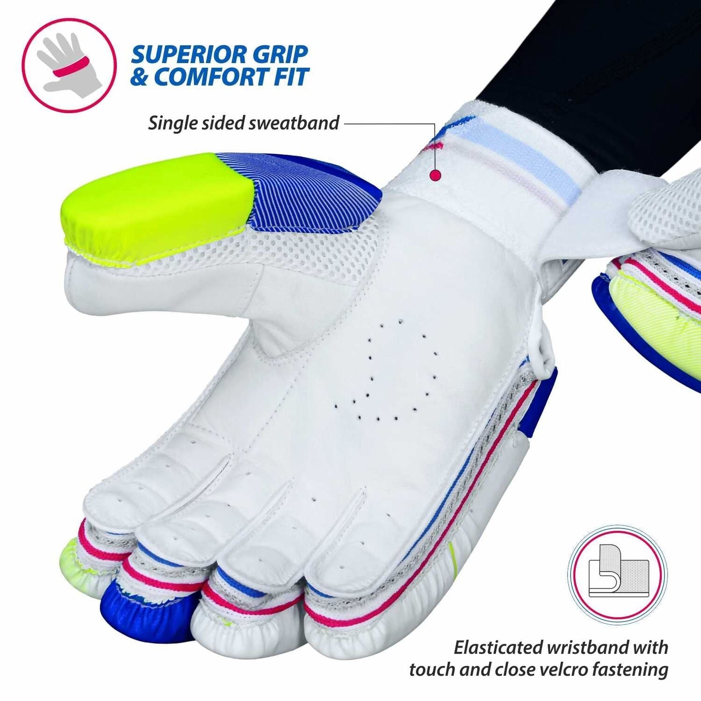DSC Intense Attitude Men's Cricket Batting Gloves (Colour May Vary) - Swadesiicart