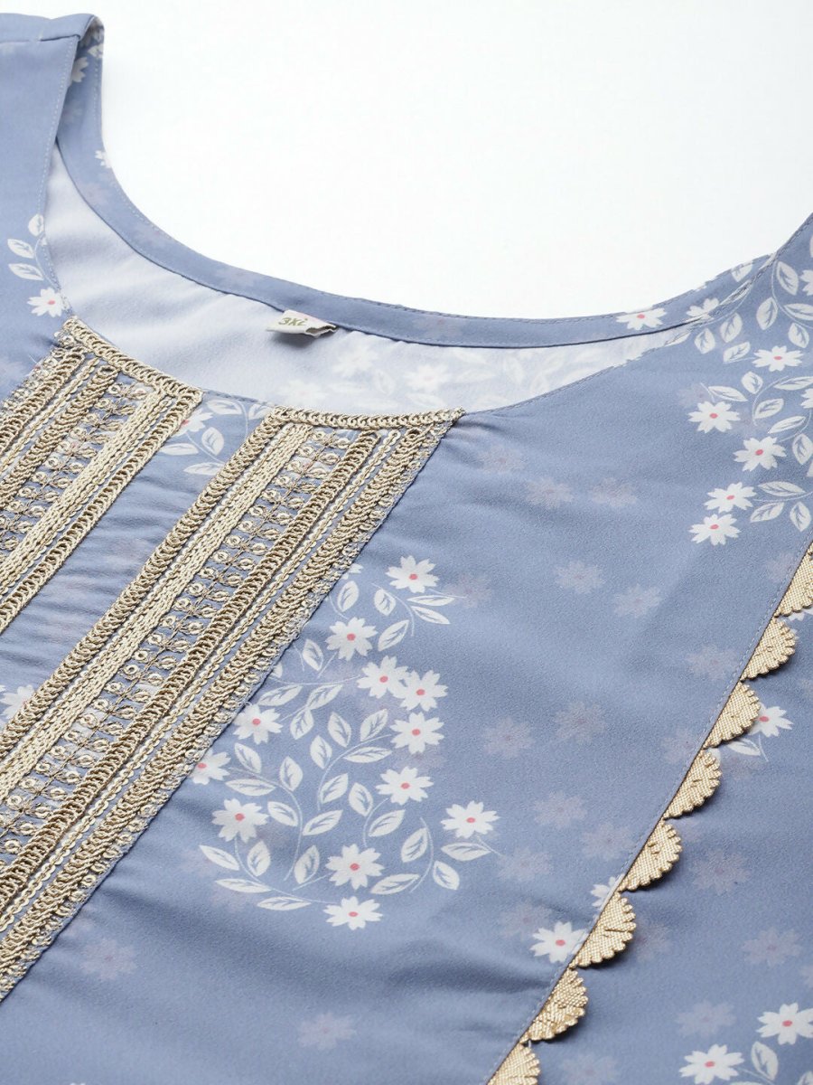 Ahalyaa Women's Traditional wear Tunic - Grey | Swadesiicart
