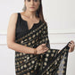 Black Georgette Sequance Embroidery Work Saree with Unstitched Blouse - Vandini