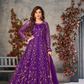 Anaita Purple Embroidered Net Stitched Anarkali suit