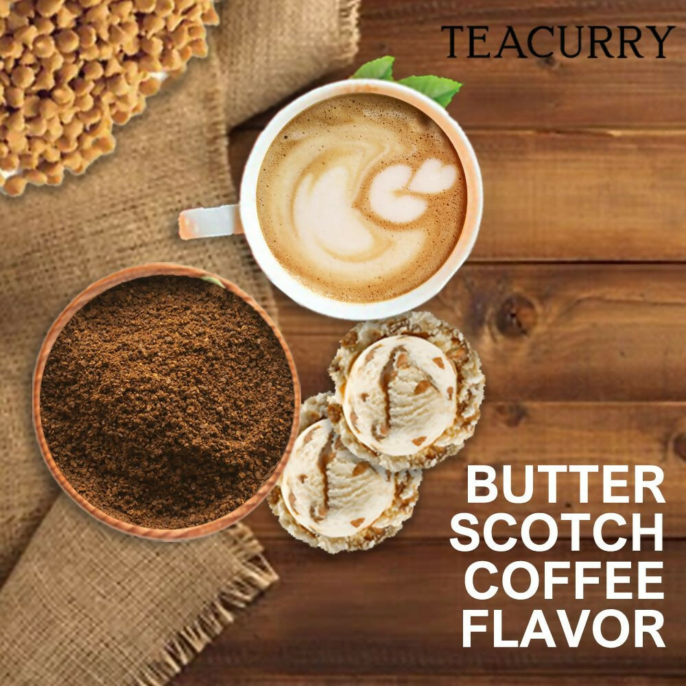 Teacurry Butterscotch Coffee - Arabica Freeze Dried Coffee for Instant Hot & Cold Coffee - Swadesiicart