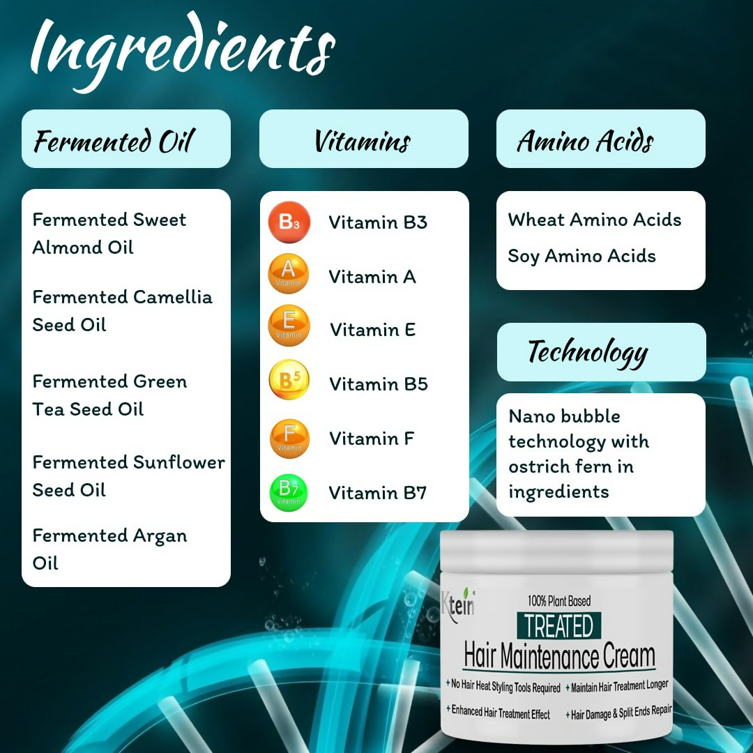 Ktein 100% Plant Based Treated Hair Maintenance Cream Natural - Swadesiicart