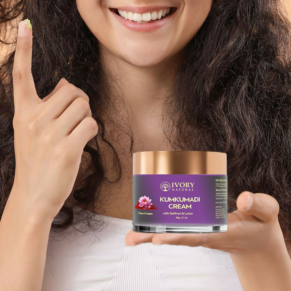 Ivory Natural Kumkumadi Night Cream For Skin For Skin Tone & Texture, Reduce Blemishes & Dark Spots | Swadesiicart
