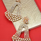 Jewel City India Trending Gold-Plated White Contemporary Drop Earrings | Swadesiicart