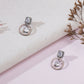 Stone kundan earrings (white) - Ruby Raang - Swadesiicart