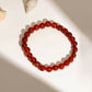 Red Carnelian Onyx Crystal Beads Bracelet - Ruby Raang | Swadesiicart