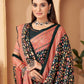 Aayaa Designer Winter Collection Printed Saree With Shawl - Multi Color