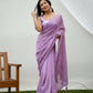 Vamsee Trending Sequins .2 Purple Georgette Saree - Swadesiicart