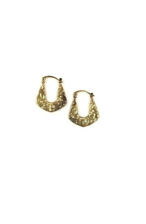 Bling Accessories Antique Brass Finish Brass Metal Hoop Earrings | Swadesiicart