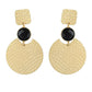 Joban Fashion Women Round Shape Matte Gold Earrings | Swadesiicart