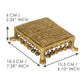 eCraftIndia Gold-Toned Handcrafted Brass Traditional Pooja Chowki With Bells | Swadesiicart