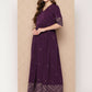 Ahalyaa Women's Traditional wear Ethnic Dress - Burgundy | Swadesiicart