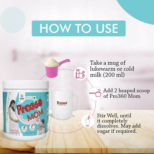 Pro360 MOM Maternal Nutrition Protein Powder For Pregnant Women | Swadesiicart