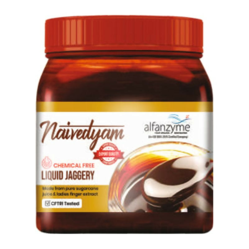 Naivedyam Chemical Free Liquid Jaggery - Jar - Alfanzyme