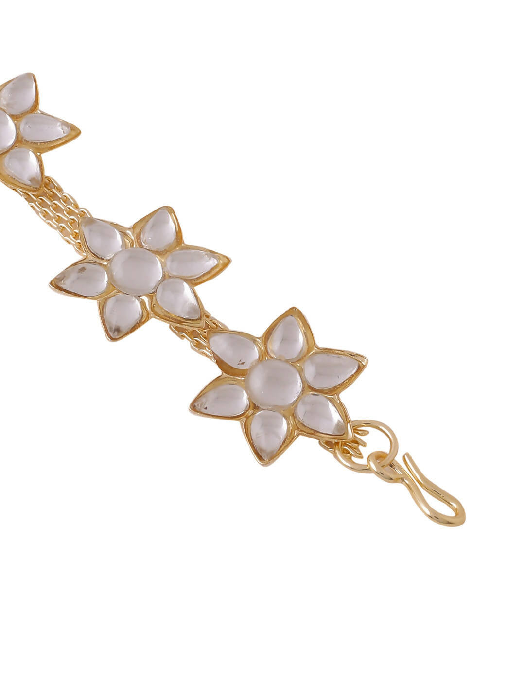 NVR Women's Gold-Polished Traditional Trending Matha Patti | Swadesiicart