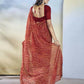 Maroon Georgette Designer Printed Ready to Wear Saree - Samyana | Swadesiicart