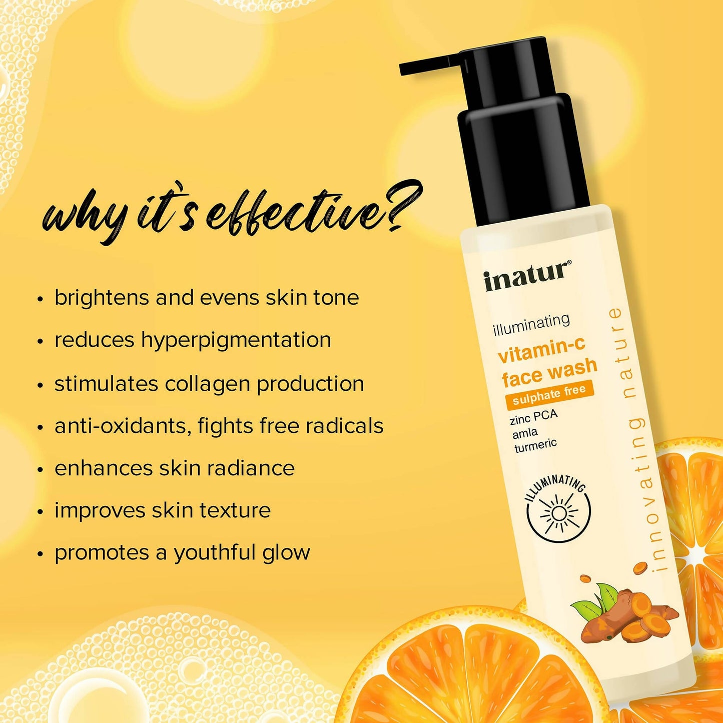 Inatur Vitamin C Face Wash - Swadesiicart