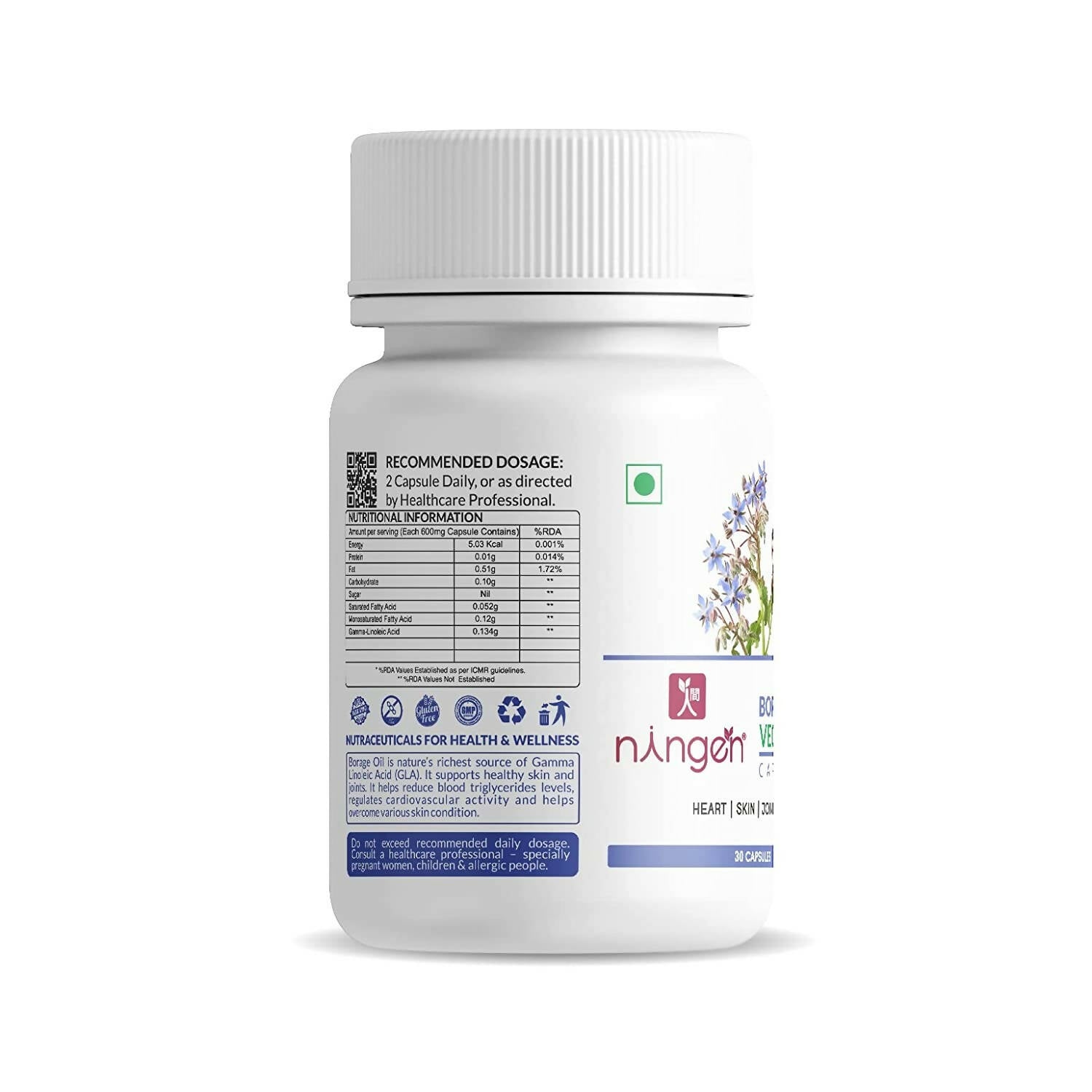 Ningen Borage Oil Capsules - Swadesiicart