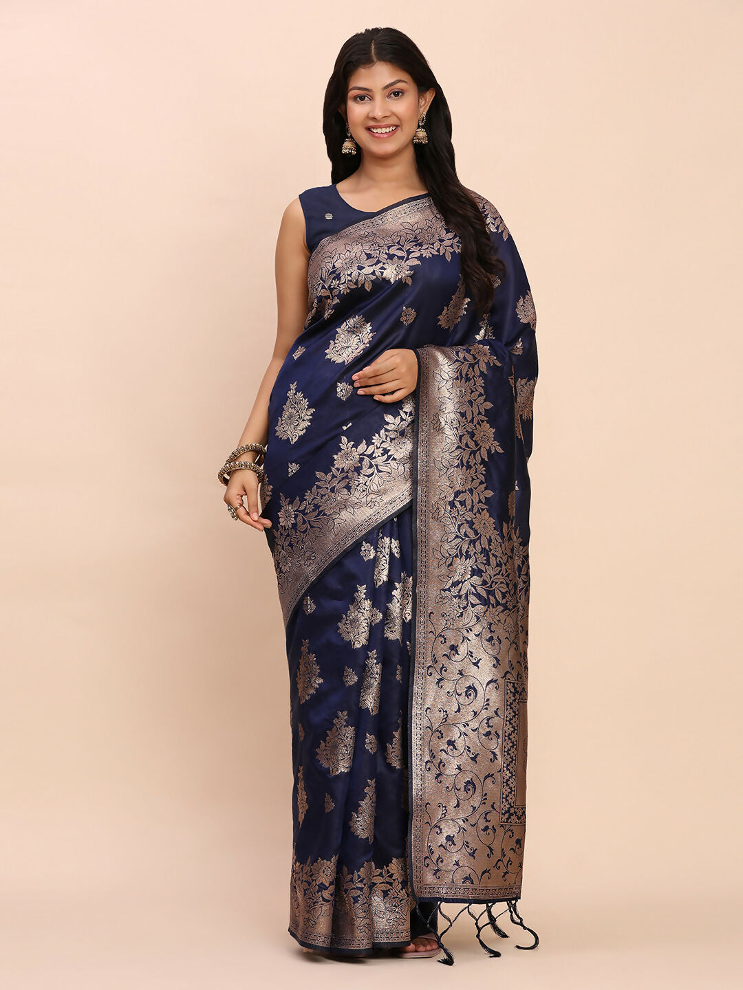 Astita Banarasi Silk Saree | Swadesiicart