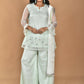 Morchari Women And Hand Embroidery Palazzo Set-Green - Swadesiicart
