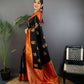 Joban Fashion Maroon Peacock Banarasi Silk Sarees | Swadesiicart