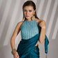 Blue Satin Rangoli Solid Fancy Designer Saree - Nafisa