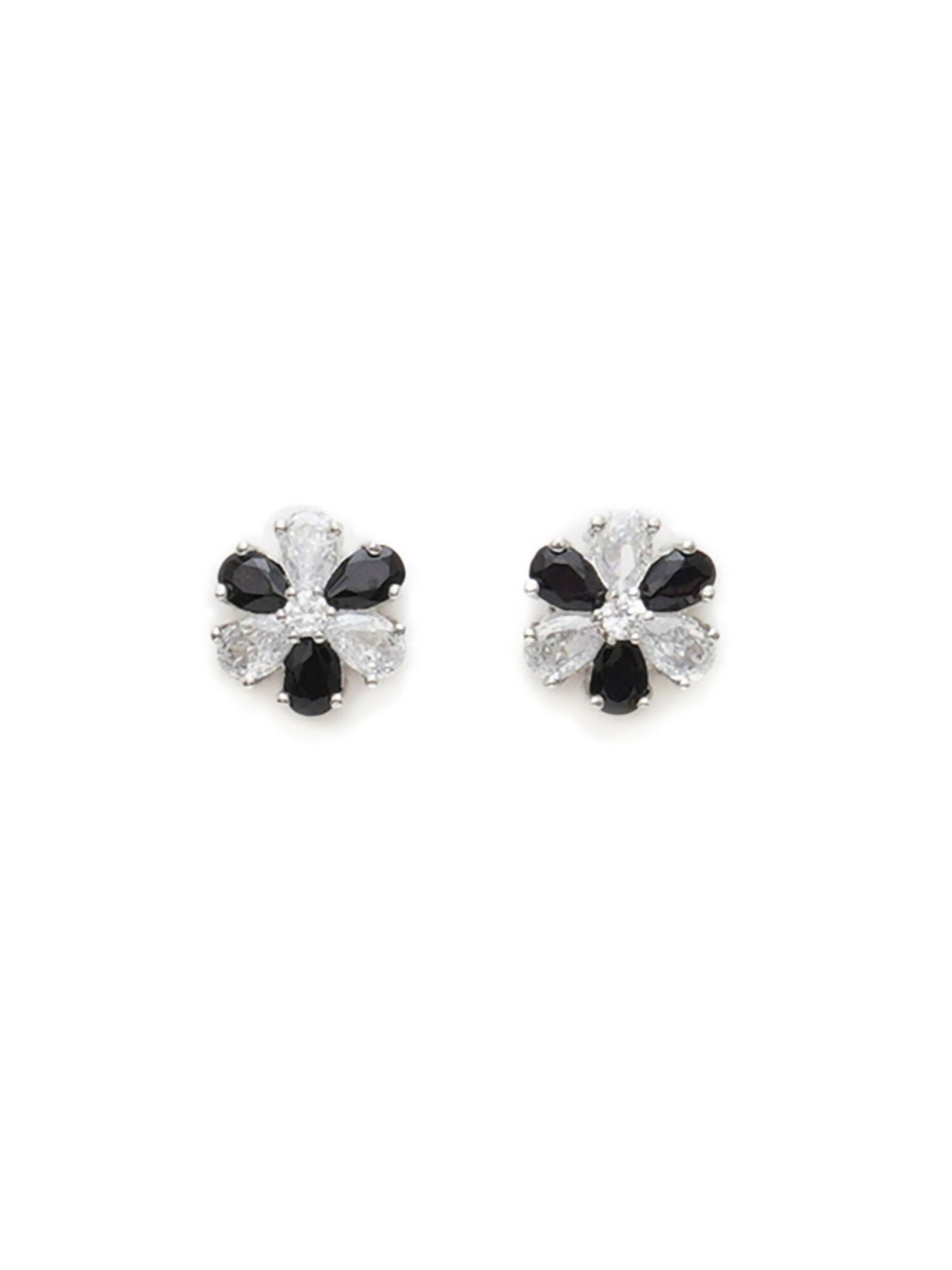 stone stud (Black and white) - Ruby Raang - Ruby Raang Studio