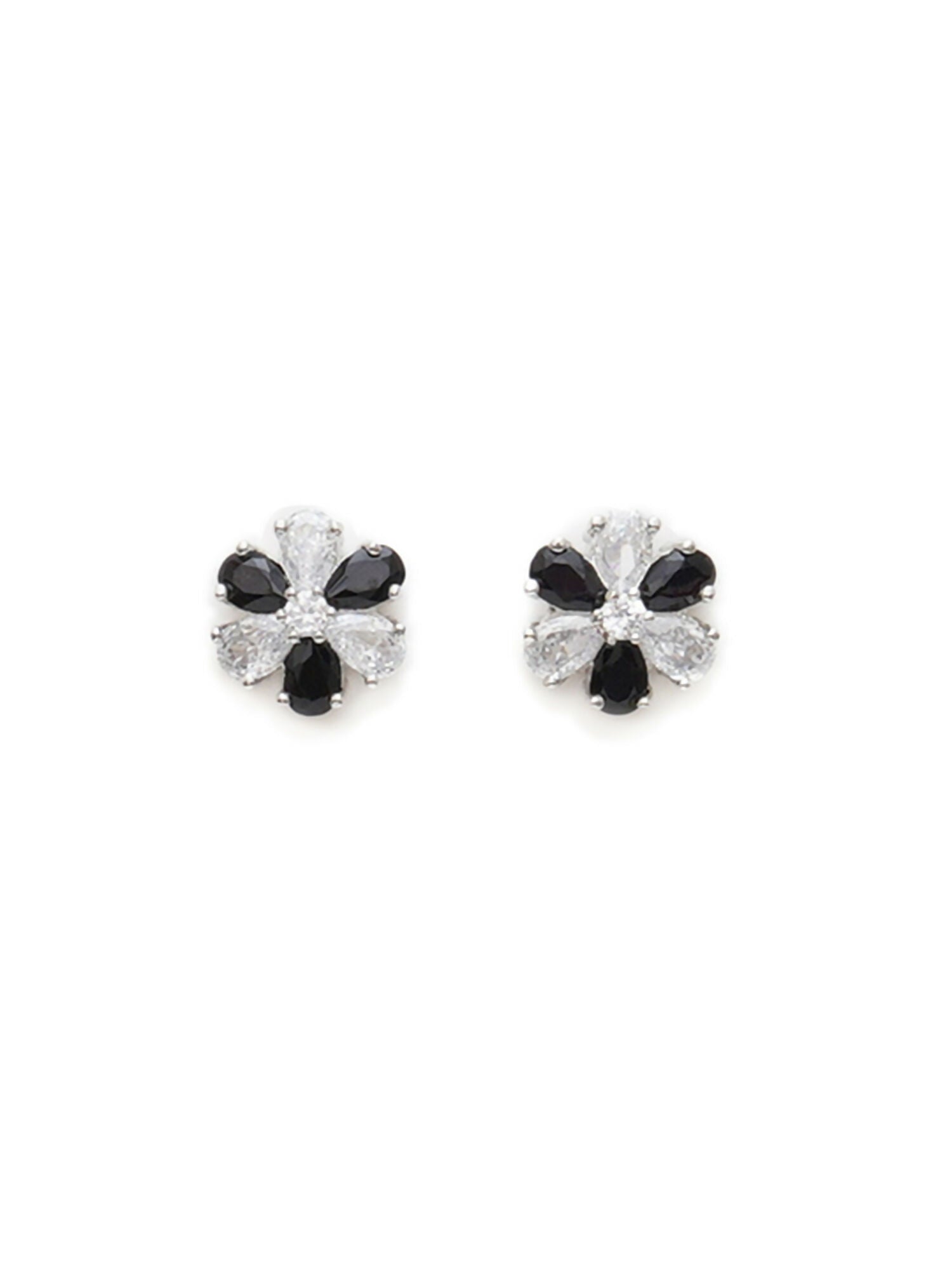 stone stud (Black and white) - Ruby Raang - Ruby Raang Studio