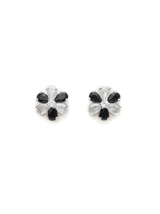 stone stud (Black and white) - Ruby Raang - Ruby Raang Studio