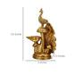Craftvatika Gold-Toned Brass Diya Oil Lamp Peacock Hanging Diya | Swadesiicart
