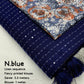 Blue Linen Sequence Saree with Unstitched Blouse - Hiral Fashion | Swadesiicart