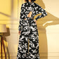 Black Crepe Digital Printed Top With Matching Trouser - Shivani