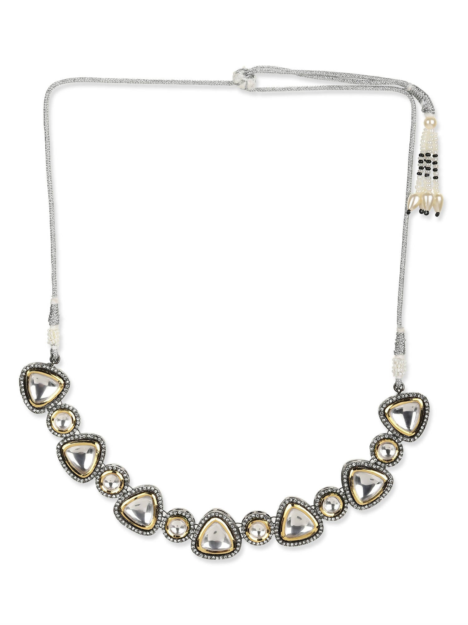 Women's Rhodium-Plated Necklace - Ruby Raang | Swadesiicart