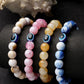NVR Men & Women Set of 4 Artificial Beads-Beaded Evil Eye Elasticated Bracelet - Swadesiicart