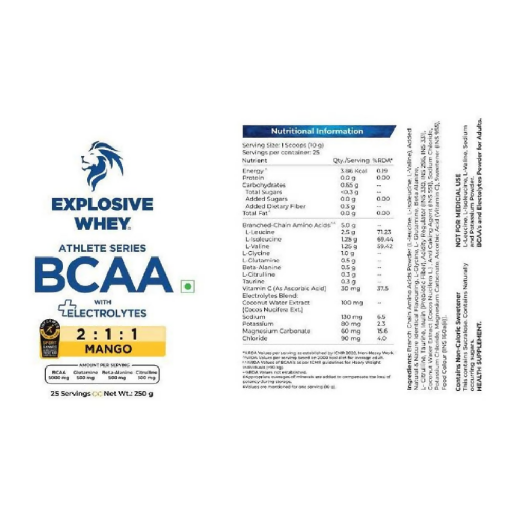 Explosive Whey Athlete Series BCAA | Swadesiicart