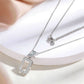 Cauer Elegant 14K White Gold Plated Moissanite Pendant Necklace | Swadesiicart