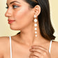 VOJ Women Gold Tone Pearl Stainless Steel Drops & Danglers Earrings - VOJ (Valley Of Jewellery)