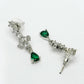 NVR Women's Silver-Plated Green American Diamond Studded Jewellery Set - Swadesiicart