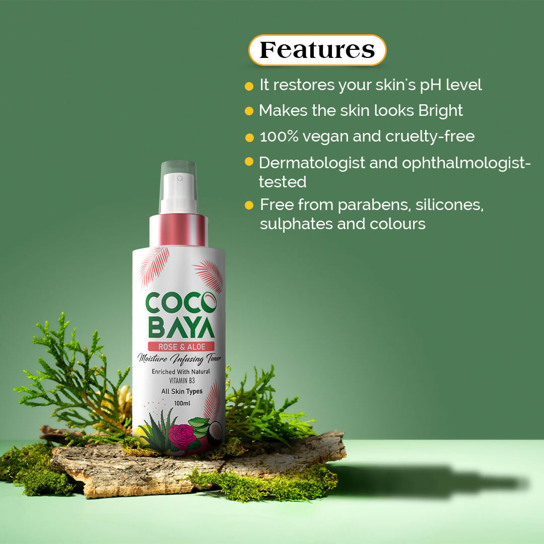 Cocobaya Rose and Aloevera Toner - Swadesiicart