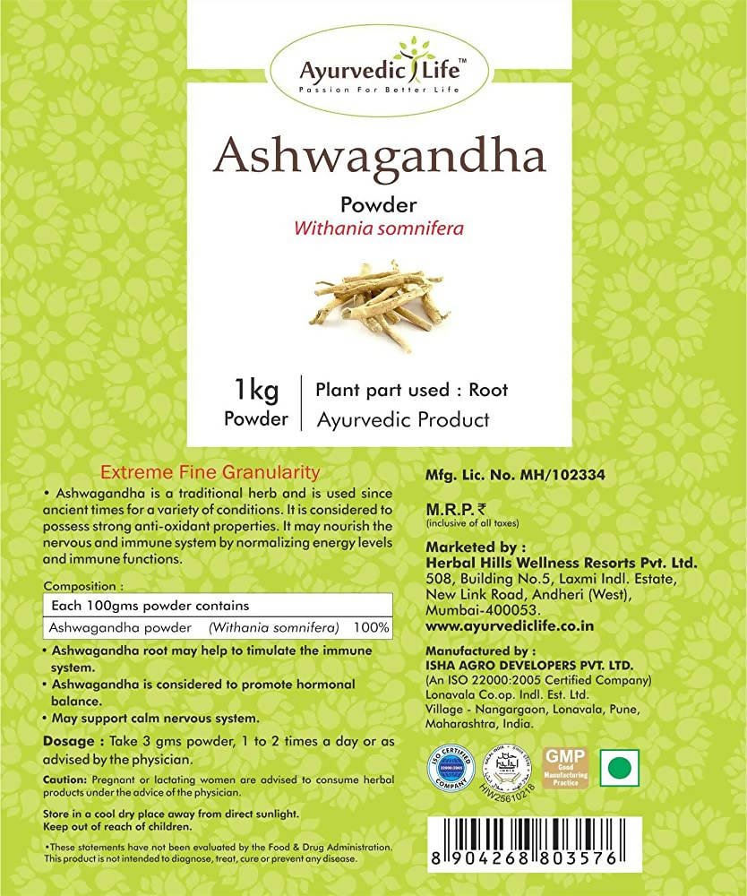 Ayurvedic Life Ashwagandha Powder | Swadesiicart