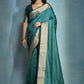 Vishnu Weaves Women's Rama Raw Silk Zari Woven Saree with Blouse - Swadesiicart