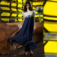 Blue Georgette Floral Embroidered A-line Kurti - Missy
